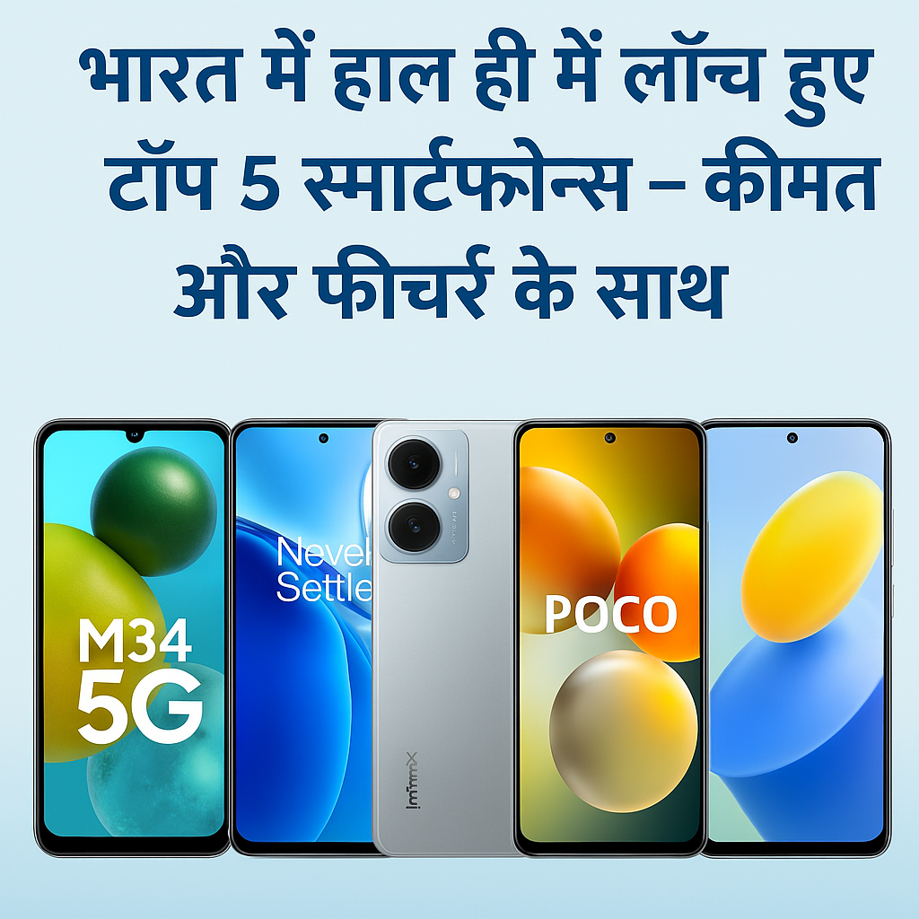 Top 5 Recently Launched Mobile Phones in India 2025